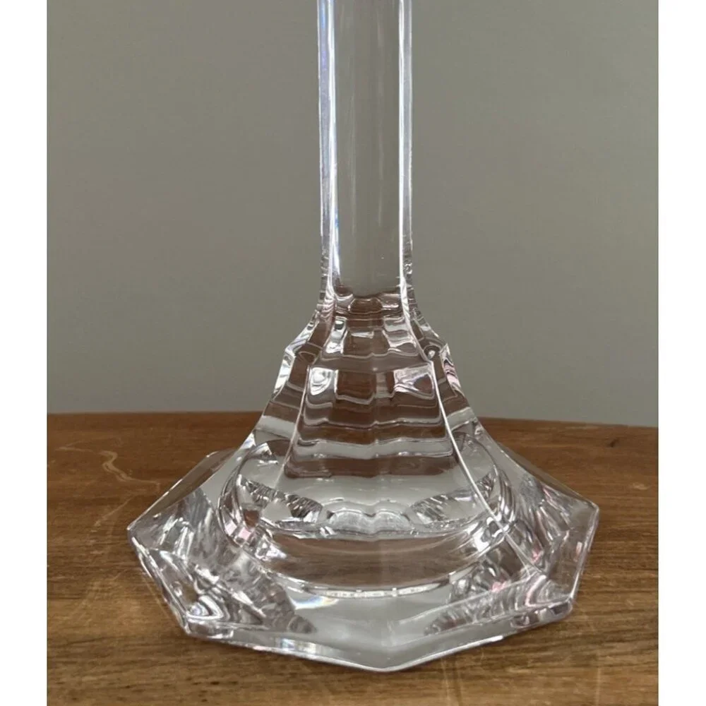 Pair of Villeroy + Boch Crystal 3 Arm Candelabra  12” H